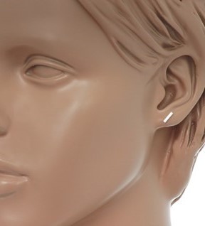 Zilveren oorbellen balkjes 8 mm