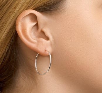 Zilveren creolen 30 mm