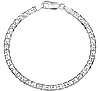 Zilveren dames armbandje 19 cm - 3.8mm Gourmet schakel