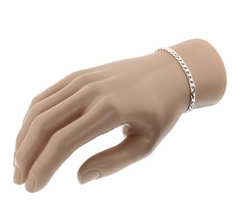 Zilveren dames armbandje 19 cm - 3.8mm Gourmet schakel
