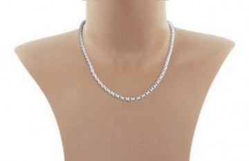 Zilveren halsketting 45 cm - 4.6 mm jasseron