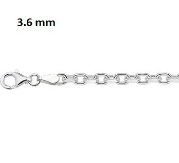 Zilveren dames armband 19 cm - Anker schakel