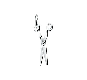 Zilveren schaar hanger