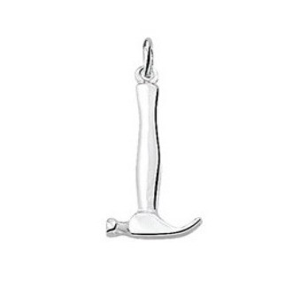 Zilveren hamer hanger