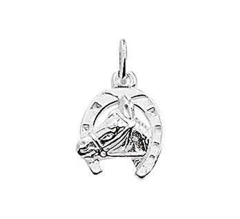 Zilveren paard met hoefijzer