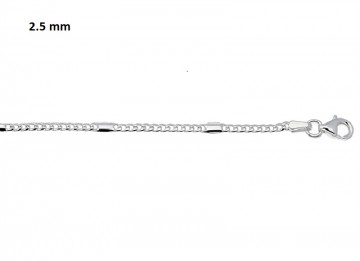 Zilveren Schakelarmbandje 19cm Gourmet-plaatje