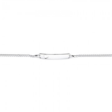 Zilveren graveerarmbandje 14-16 cm Hartje