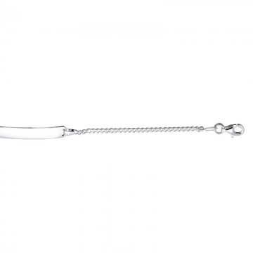 Zilveren graveerarmbandje 14-16 cm Hartje