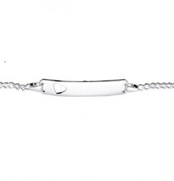Zilveren graveerarmbandje 14-16 cm Hartje