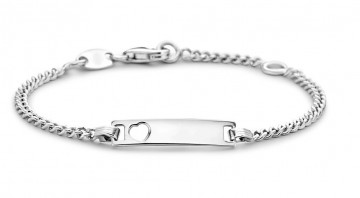 Zilveren baby graveerarmbandje 11-13 cm Hartje