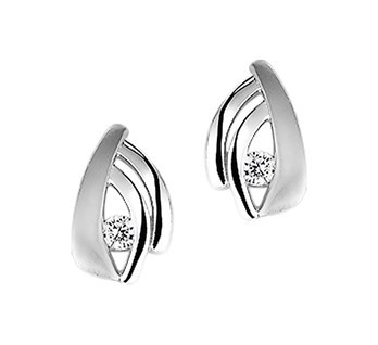 Zilveren oorbellen zirkonia