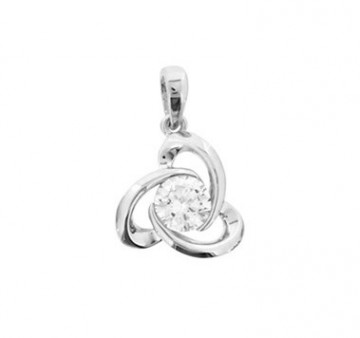 Zilveren dames hangertje met zirkonia