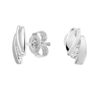 Zilveren dames oorknopjes