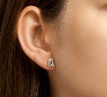 Zilveren dames oorbellen mat/gepolijst