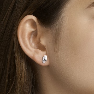 Zilveren oorbellen dames zirkonia