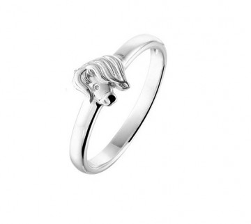 Zilveren ring met paard-  (Kinderring)
