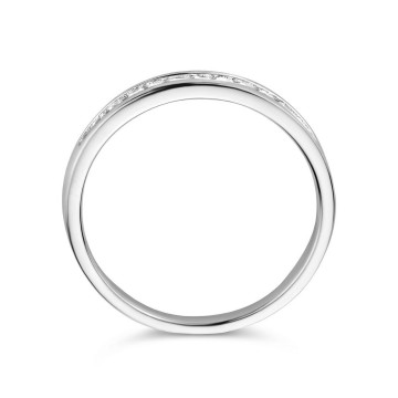 Zilveren dames ring zirkonia steentjes