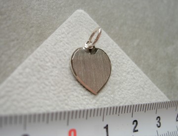 ilveren graveerplaatje 13mm -Hartje