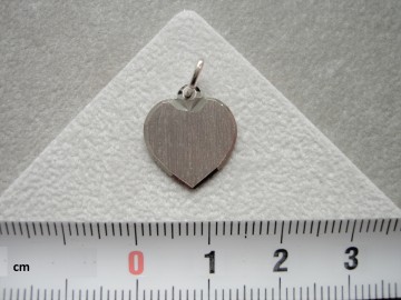 Zilveren graveerplaatje 13mm -Hartje