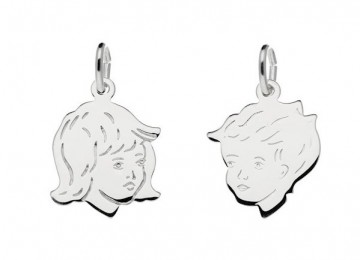 Zilveren jongen / meisje model (model 1)