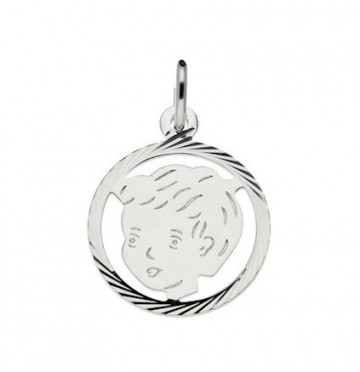 Zilveren jongen rand 16 mm