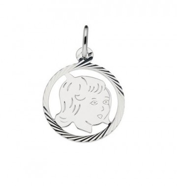 Zilveren meisje rand 16 mm