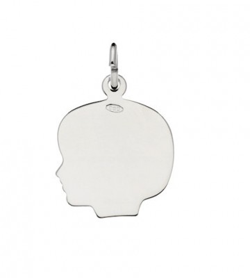 Zilveren meisje hanger kopje (model 2)