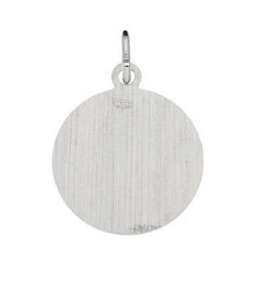 Zilveren graveerplaatje rond 18 mm (2 hartjes)