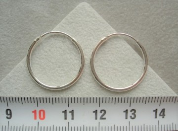 Zilveren creolen 20 mm