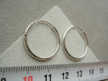 Zilveren creolen 20 mm