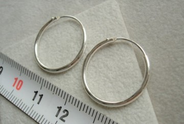 Zilveren creolen 20 mm