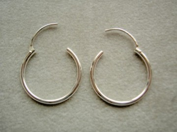 Zilveren creolen 20 mm