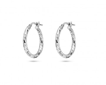 Zilveren oorringen 20mm dia