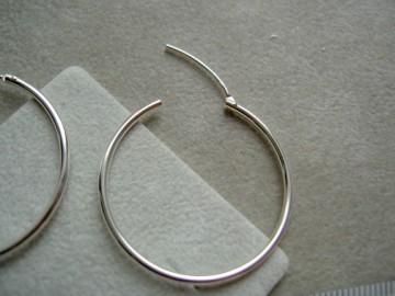 Zilveren creolen 30 mm