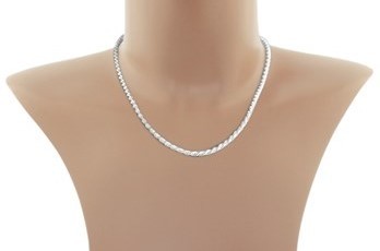 Zilveren halsketting 45-50cm - 3.5 mm Koord schakel