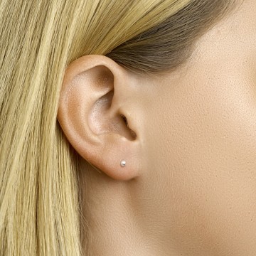 Zilveren oorbellen 3 mm bolletjes