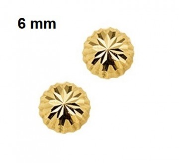 Gouden dames oorbellen knopjes gediamanteerd