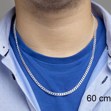 Zilveren halsketting 4.2 mm gourmet