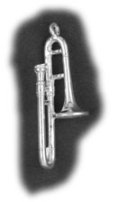 Zilveren trombone hanger