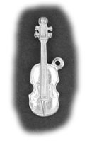 Zilveren viool hanger