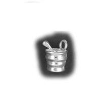 Zilveren vijzel hanger