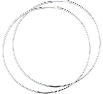 Zilveren creolen 45 mm