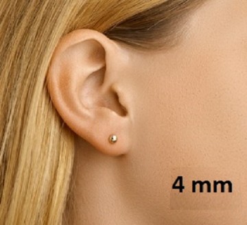 Gouden oorknoppen 3 mm bol