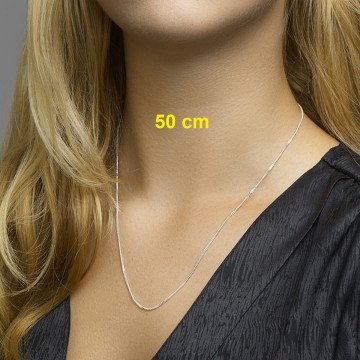 Gourmet 1.3 mm breed 40/42/45/50 cm - halsketting