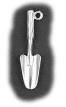 Zilveren schepje tuinschepje hanger