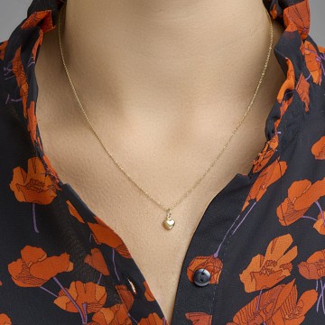 Gouden hartje 6.5 mm hanger mini