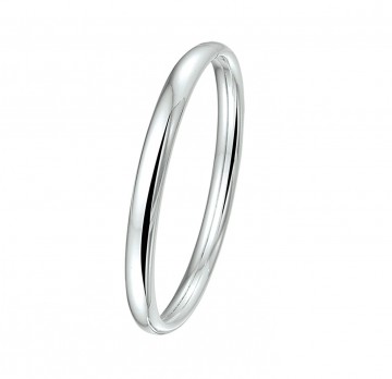 Zilveren Bangle armband 7 mm: 60/64/68mm - Slavenarmband