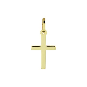 Gouden kruisje hanger 17mm Achterkant