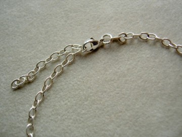 Zilveren ENKELBANDJE Anker 26cm