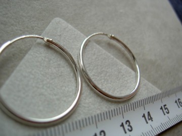 Zilveren creolen 25 mm